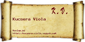 Kucsera Viola névjegykártya
